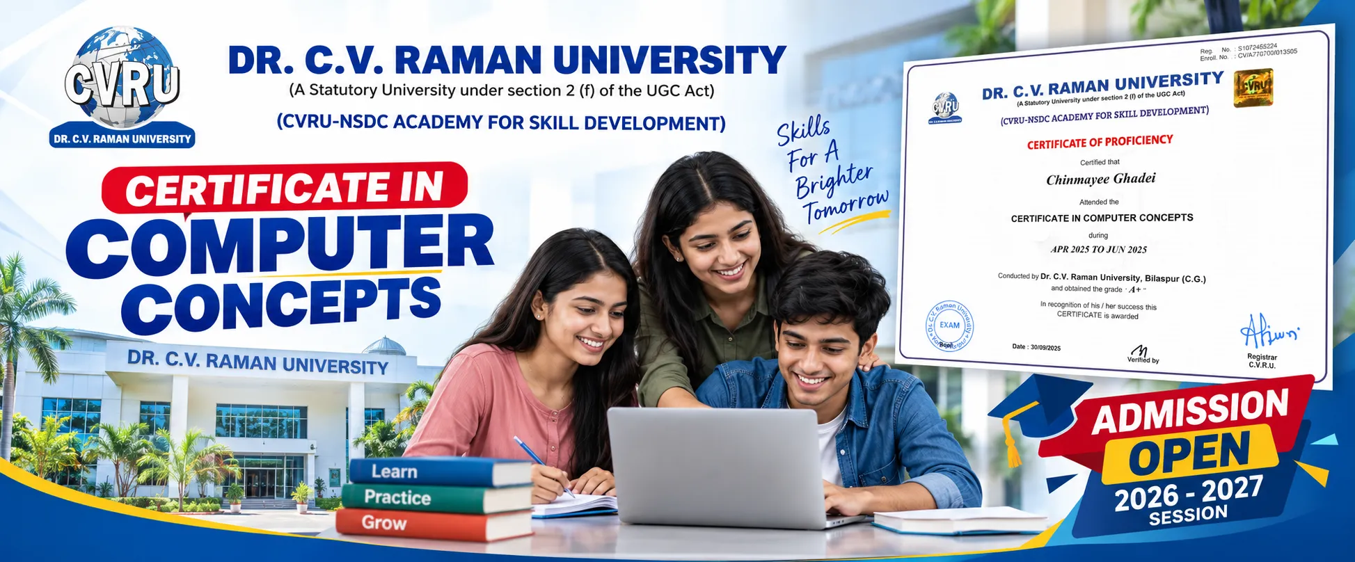 Computer Concepts admission banner
